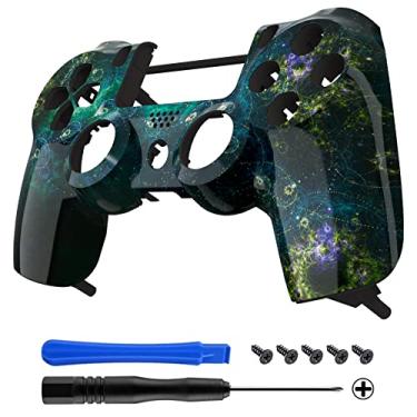 Imagem de Capa de invólucro frontal eXtremeRate, kit de substituição de placa frontal para controle PlayStation 4 PS4 Slim PS4 Pro (CUH-ZCT2 JDM-040 JDM-050 JDM-055), Dark Chaos Nebula Galaxy