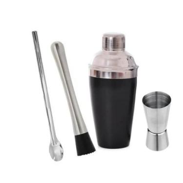 Imagem de Kit Caipirinha Inox Barman Coqueteleira Profissional 4 pçs - Wincy