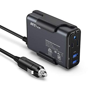 Imagem de BESTEK Inversor de Potência de 150 W Dc 12 V para 110 V Conversor Ac 4.2A Adaptador de Tomada de Carro Usb Duplo Conversor de Tomada (Cinza)