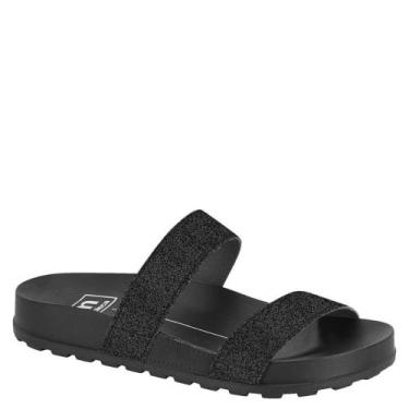 Imagem de Tamanco Chinelo Slide Feminino De Fivela Moleca 5436.425, Preto glitte