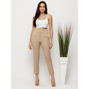 Imagem de Calça De Alfaiataria 078 - Doutoras Modas, Bege, G