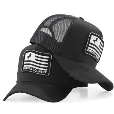 Imagem de Boné Trucker Exclusivo Pampas Country Estilo Cavalo Rural Unissex, Pre