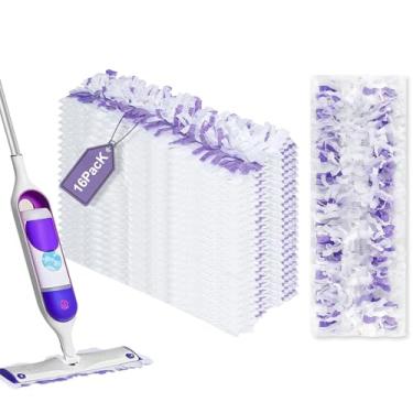 Imagem de BYOFI Pacote com 16 refis de esfregão descartáveis para Swiffer PowerMop multisuperfície, kit de substituição para limpeza de chão