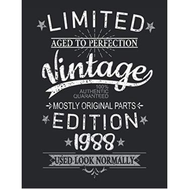 Imagem de 33rd Birthday Limited 33 Years Edition 1988 Graphic Deko Vintage: PUZZLE BOOK - Funny retro birthday present, gift idea - A4 (8. 5x11) - 101 pages - ... sketch, planner, birthday, vintage, saying