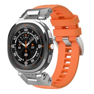 Imagem de synsing Pulseira Esportiva Robusta para Galaxy Watch Ultra 7 (26 mm) - Compatível com Samsung Watch Ultra de 47 mm - Pulseira Respirável com TPU Premium e Conector de Aço Inoxidável