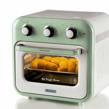 Imagem de Ariete 4632, Fritadeira 2 em 1, Air Fryer e Forno Elétrico Vintage Verde, Capacidade de 16 Litros, 1400 Wats, Porta Transparente - 127V