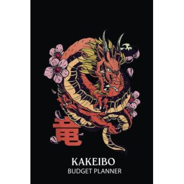 Imagem de Kakeibo Budget Planner: Vaporwave Japan Style Cherry Blossom Sakura Dragon | Kakeibo Journal | Monthly and Weekly Household Budget Tracker for One Year | Personal Financial Organizer