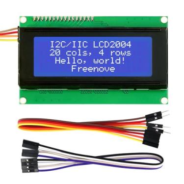 Imagem de Freenove Módulo I2C LCD 2004, display IIC TWI serial 20x4, compatível com Arduino Raspberry Pi Pico ESP32 ESP8266