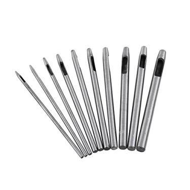 Imagem de Conjunto de Perfurador de Couro Oco Ferramenta Artesanal 10pcs 0,5-5mm para Cinto