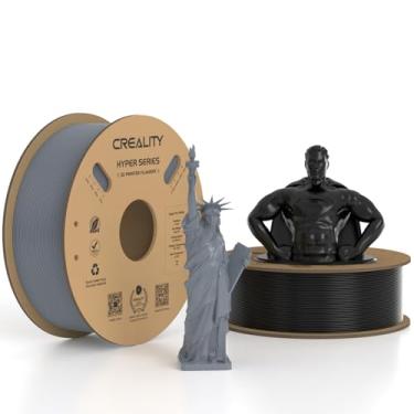 Imagem de Creality Filamento 3D PLA de 1,75 mm, Preto e Cinza, 2 kg, 30-600 mm/s, Pacote com 2 Carretéis de 1 kg