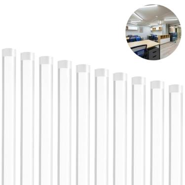 Imagem de Kit 10 Luminária Tubular Sobrepor Led Linear 60cm 18w Frio