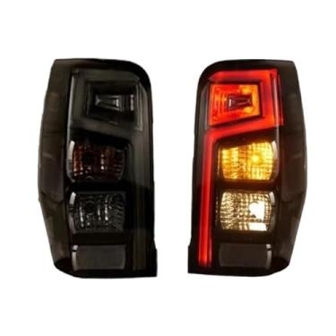 Imagem de Estilo de carro compatível com mitsubishi triton l200 2019-2023 led luz traseira sinal de seta de freio de neblina acessórios automotivos(Black)