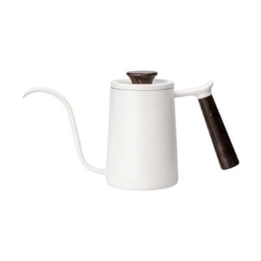 Imagem de DimyFew Chaleira com Pescoço de Ganso para Despejar Café, Cabo em Madeira, Bico Confortável, Ideal para Acampamento