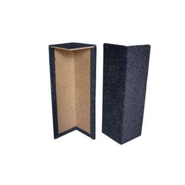 Imagem de Arranhador Gatos Canto Sofá 2 Peças + Coleiras Com Guizo - Begin Pet