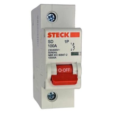 Imagem de Disjuntor Steck Din Unipolar100A Sd1 C Sdd1C100