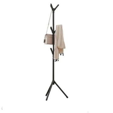 Imagem de Cabideiro de Chão Organizador para Roupas Casaco Bolsa Chapéu 9 Ganchos (PRETO)