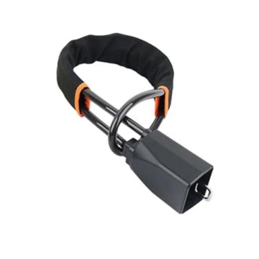 Imagem de Trava de volante de carro, trava de cabo de aço, bloqueio de fivela de cinto de segurança antifurto engrossado, trava universal para carro (preto)