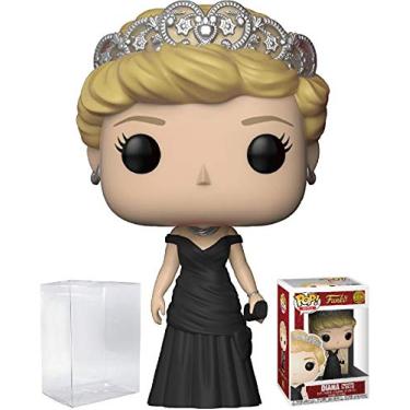 Imagem de Funko Pop Royals: The Royal Family - Boneco de vinil da Princesa de Gales de Diana (junto com estojo protetor de caixa pop)
