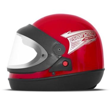 Imagem de Capacete Fechado Pro Tork Sport Moto Light Segurança Conforto, VERMELH