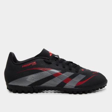 Imagem de Chuteira Society Adidas Predator Club Unissex, Preto, Cinza, 39