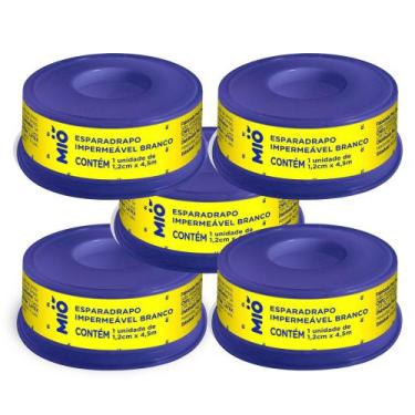 Imagem de Kit 5 Esparadrapo Impermeável Mió Branco 1,2cm X 4,5m 1 Unidade