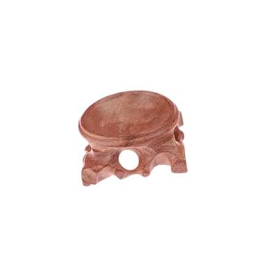 Imagem de Almencla Stand de exibição de madeira, suporte para pedra globo de esfera, artesanato, decorativo, ornamento pequeno, base de ovo de ovo de orb base para , 3.5cmx2.5cm