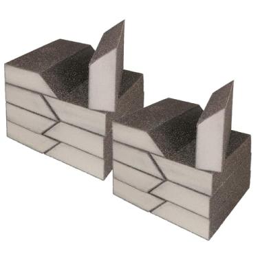 Imagem de Blocos de lixa angular de 60 grãos, bloco de areia grossa Jamiikury lavável e reutilizável, bloco de lixa úmida e seca para drywall de madeira e tinta de móveis - pacote com 16