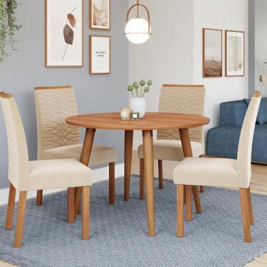 Imagem de Sala de Jantar Dani sem Vidro 109 com 4 Cadeiras Clarice - Cimol