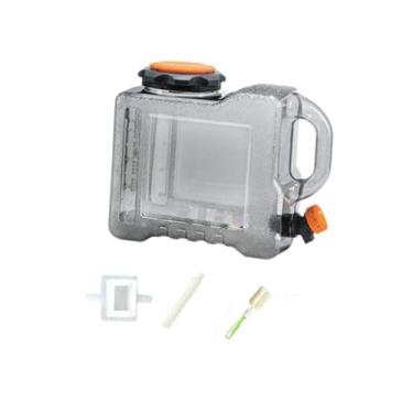 Imagem de Dynwave Recipiente de água com tampa e alça com Spigot Water Jug Dispensador portador de água para mochila de sobrevivência para RV, 5l