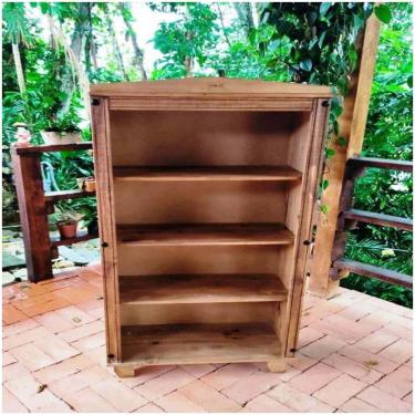 Imagem de Estante Para Livros Média Madeira Maciça 1,50x74x32 Móveis Rio Negrinho