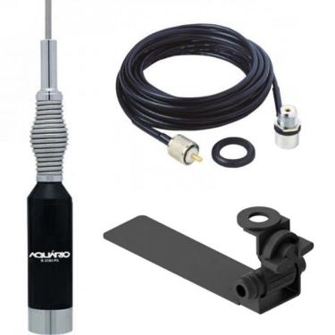Imagem de Antena Móvel px 1,23 metros Mola na Base B-2080 + Suporte Bi-Articulado Adaptável Carroceria Caminhonete + Cabo Coaxial 5,5 Metros com Conectores