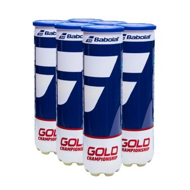 Imagem de Bola de Tênis Babolat Gold Championship X 4 (All Court - Embalagem com 6 tubos)