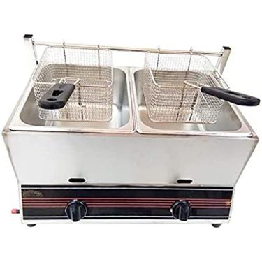 Imagem de Fritadeira A Gás 22L Cilindro Duplo Grande Capacidade Fritadeira Aço Inoxidável Material Queimador De Aquecimento Infravermelho,cilindro Duplo,Collector88