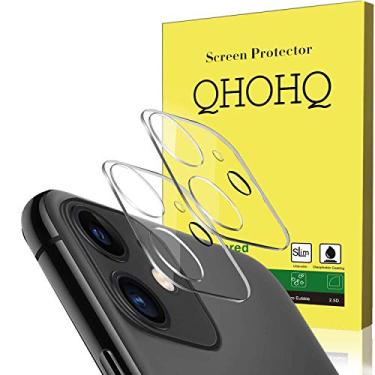 Imagem de Protetor de lente QHOHQ para iPhone de vidro temperado, [fácil de instalar] [dureza 9H] Protetor de tela antiarranhões, iPhone 11 (6.1"), Transparent-2pcs
