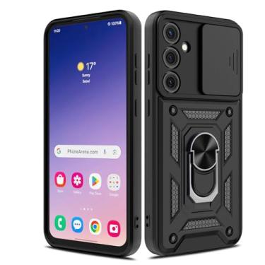 Imagem de Capa Case Galaxy S24+ Plus (Tela 6.7) Shield Slider Dupla Camada Com Stand e Anel - Preto