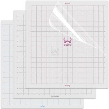 Imagem de Tapetes de corte de 35 x 38 cm para Silhouette Cameo 4 Plus e Cameo 5 Plus, pacote com 3 tapetes de substituição duráveis de longa duração para máquina de corte Silhouette Cameo 4 Plus (leve + fio +