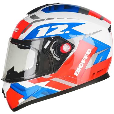 Imagem de Capacete Bieffe B12 Bitwelve Branco Vermelho Smart Trip