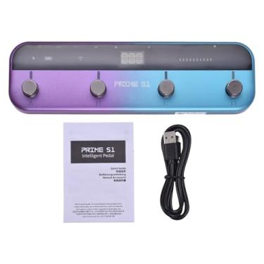 Imagem de Multi Effects Processor Guitar Pedal, Pedais de Guitarra Estéreo Portáteis Com 128 Efeitos de Guitarra 10 Padrões de Ritmo 40 Sons de Bateria para Executar Criar Prática