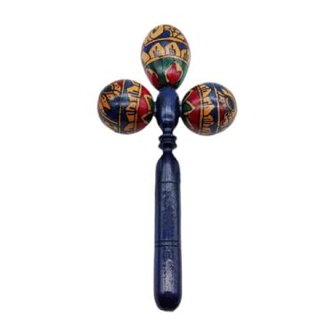 Imagem de Dynwave MARACA African Musical Instrument com um Shaker de Instrumento Profissional de Percussão Profissional de Som Cleum para Concerto para Acompanhamento, Azul