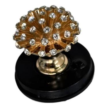 Imagem de Puxador Porta de Armário Cristal Il4528 Ponto Dourado - Italy Line Fer