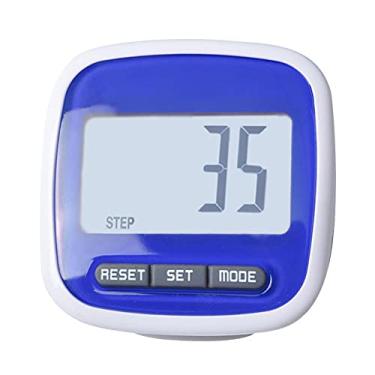 Imagem de Pedômetro inteligente de 5 passos, contador de passos 3D para corrida, caminhada, caminhada com clipe, medição de distância e calorias (azul)