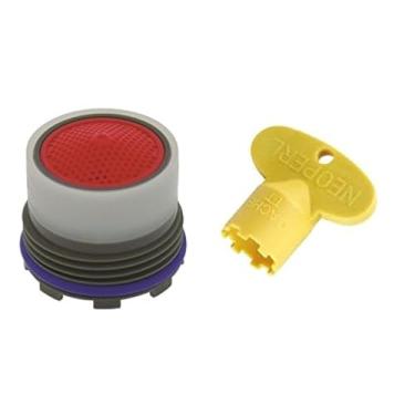 Imagem de Neoperl 13 0000 5 fluxo padrão de cache aerador HC, tamanho do polegar do tom, 2,2 GPM, fluxo aerado, pacote de roscas M16,5 x 1 com chave de aerador (2 itens)