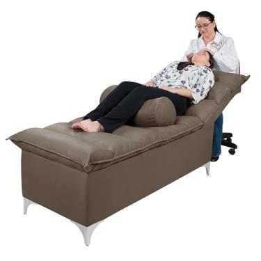 Imagem de Maca de Estética Facial Liz Cílios e Sobrancelhas Designer Lash Salão Spa Veludo - Casa Imperial (CHOCOLATE)