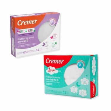 Imagem de 10 Fraldas De Pano 70X70Cm G Cremer Bainha Pinte Borde Luxo - Dugu