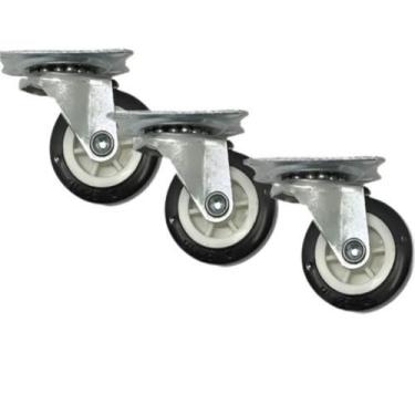 Imagem de Kit 4 Rodinhas Rodizio Rodas Reforçada Moveis Carrinho 300kg - TROYA T