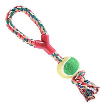 Imagem de Brinquedo de Forca com Bola de Tênis para Pets - 70115 - CHALESCO