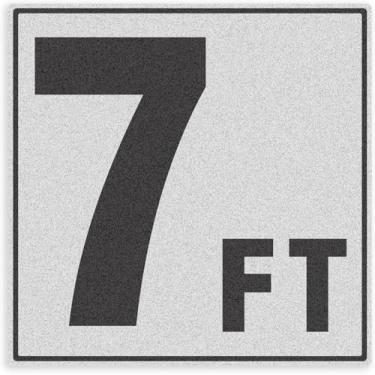 Imagem de CDXHOME Marcadores de profundidade de piscina de 2 m, adesivos de vinil de 15 x 15 cm, marcadores de número de piscina, placas de segurança adesivas antiderrapantes para decks de piscina