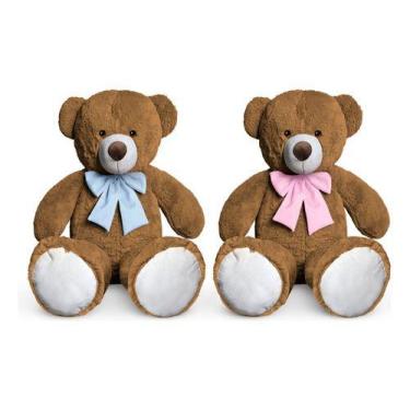 Imagem de Kit 2 Ursos De Pelúcia Baby Soft G 1M - ALEPLUSH, Mel