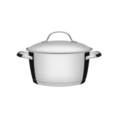 Imagem de Caçarola Funda Tramontina Allegra Em Aço Inox Com Fundo Triplo 24 Cm 5,7 L Tramontina
