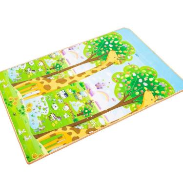 Imagem de Tapete Infantil Atividades Dupla Face 120x180cm Espessura 10mm Girafa/urso